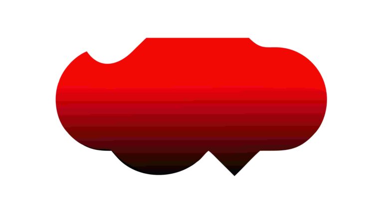 Stylized Bitten Red Lip Vector Art with Dark Shade, vector design Generative AI