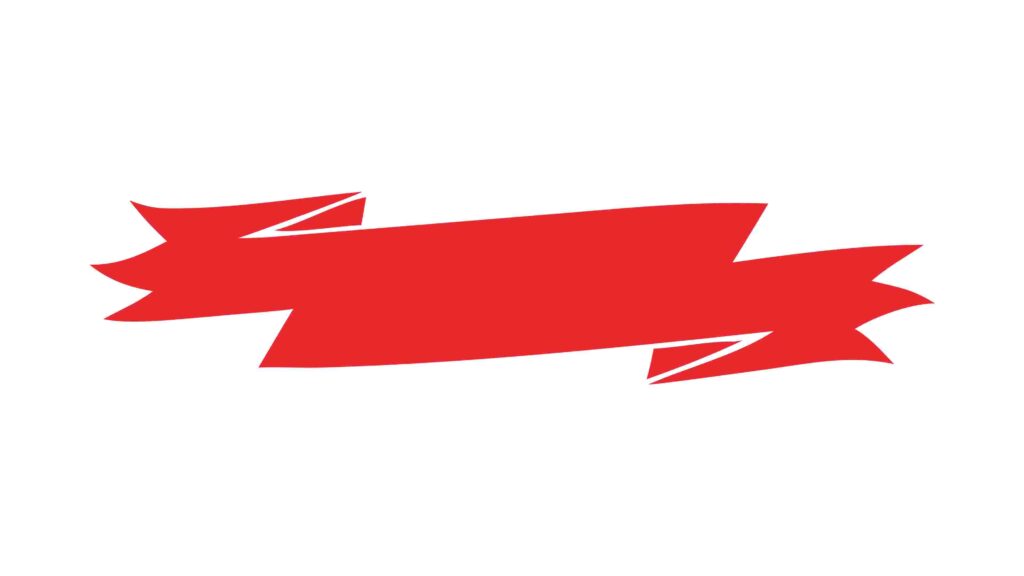 Flat Red Ribbon Banner Vector for Titles & Sales, vector design Generative AI