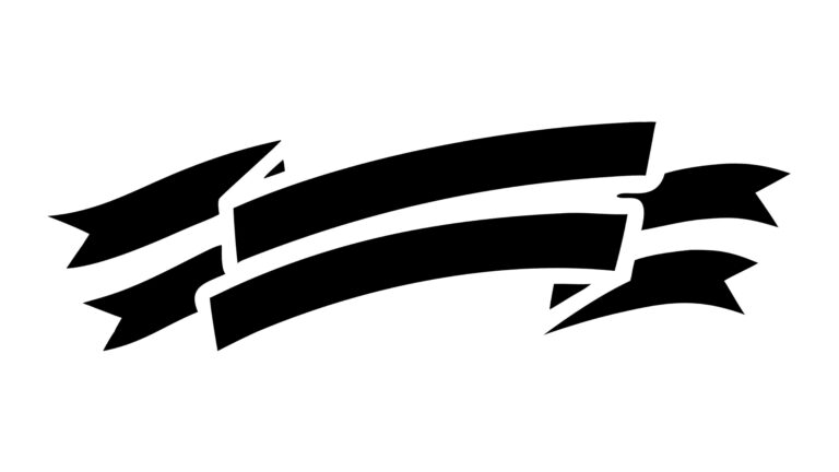 Classic Black Ribbon Banner Vector for Headings, vector design Generative AI