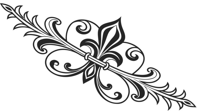 Elegant Floral Flourish Ornament Vector Design Element, vector design Generative AI