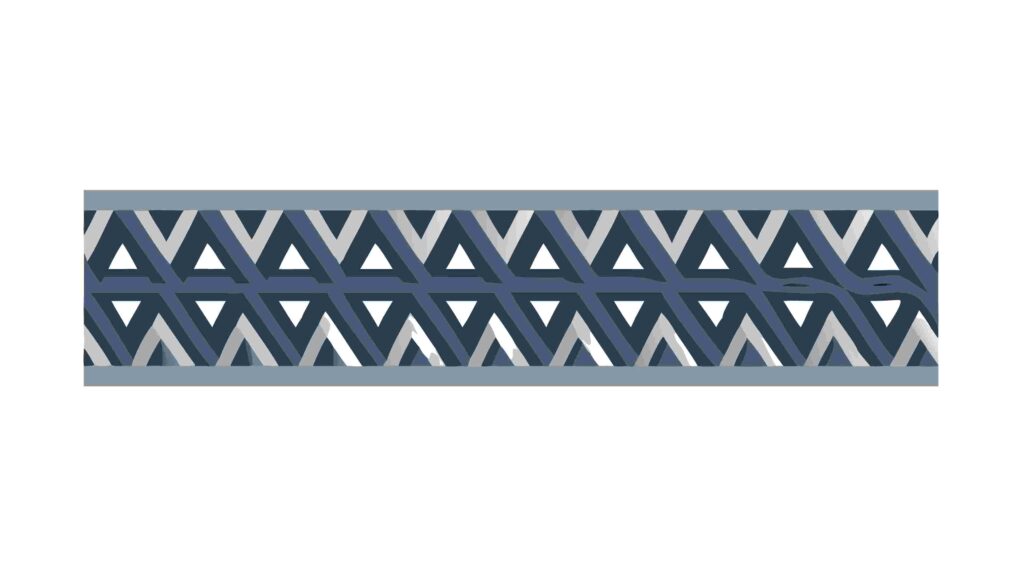Modern Geometric Triangle Pattern Vector Border, vector design Generative AI