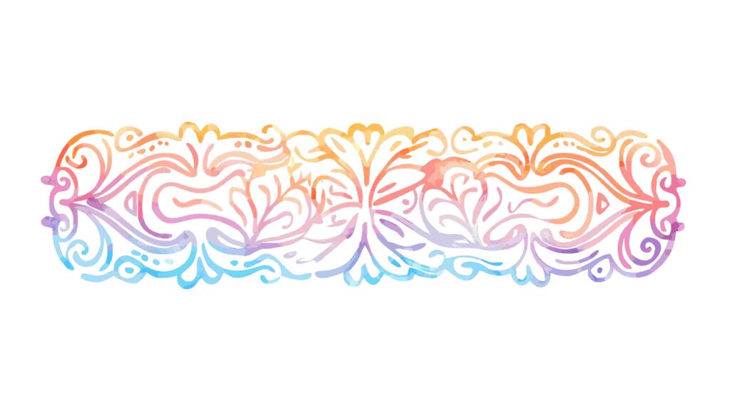 Artistic Watercolor Swirl Ornament Vector Border, vector design Generative AI
