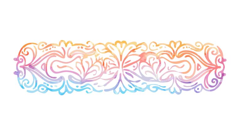 Artistic Watercolor Swirl Ornament Vector Border, vector design Generative AI