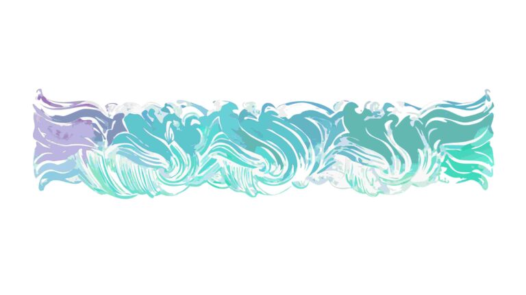 Dynamic Blue Water Swirl Vector Border Design, vector design Generative AI