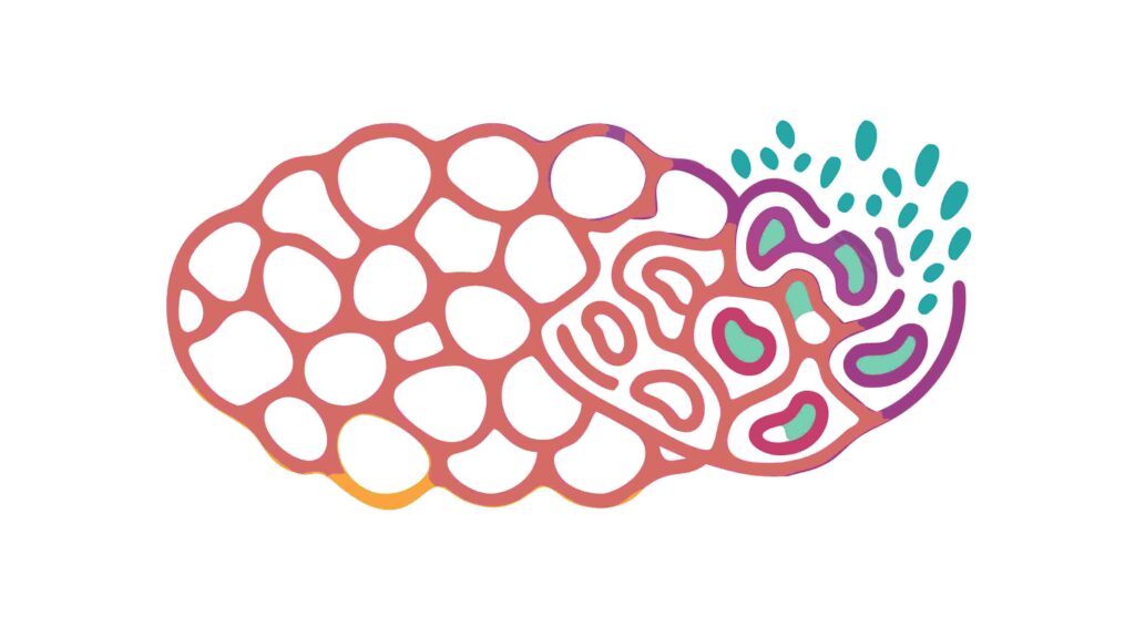 Vibrant Abstract Brain Cells Connection Artwork, vector design Generative AI