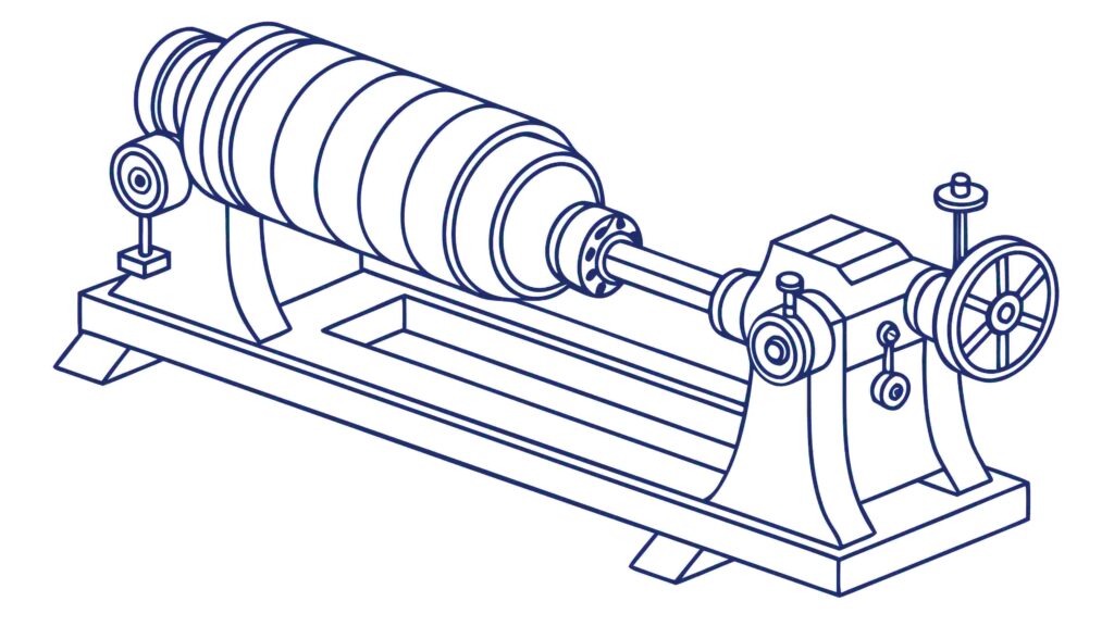 Vintage Industrial Machine Blueprint Illustration, vector design Generative AI