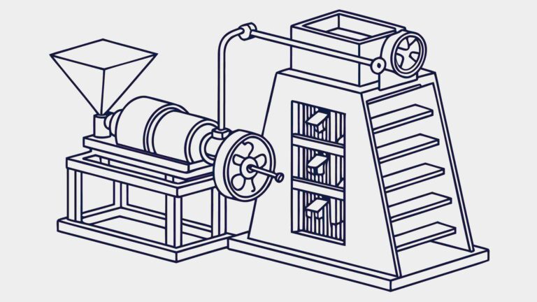 Detailed Industrial Grinding Machine Illustration, vector design Generative AI