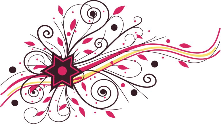 Exploding Abstract Floral Swirl Design Element, vector design Generative AI