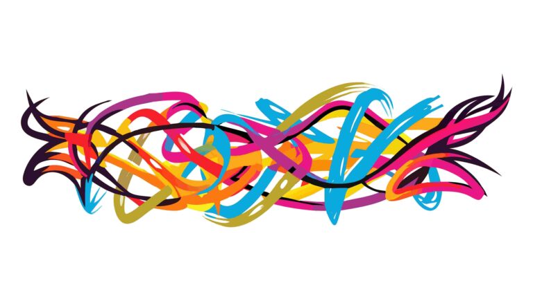 Abstract Swirling Lines and Ribbons Design Element, vector design Generative AI