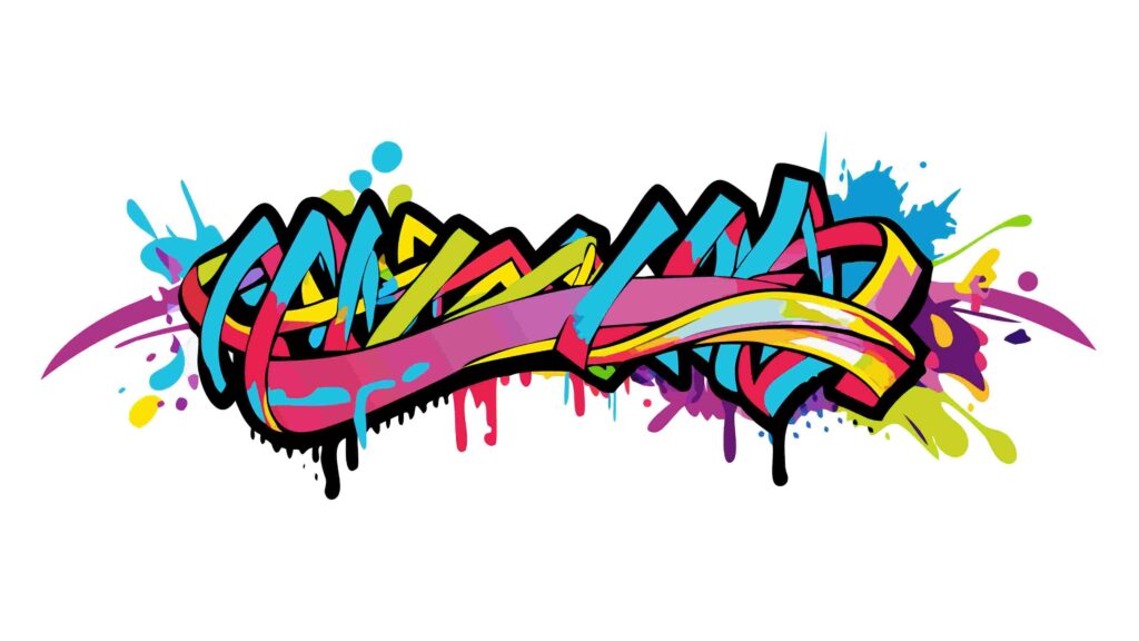 Grungy Graffiti Style Text Element with Drips, vector design Generative AI