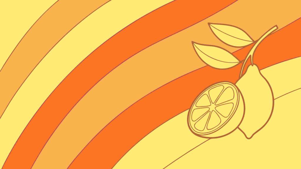 Vibrant Retro Abstract Orange Yellow Stripes, vector design Generative AI