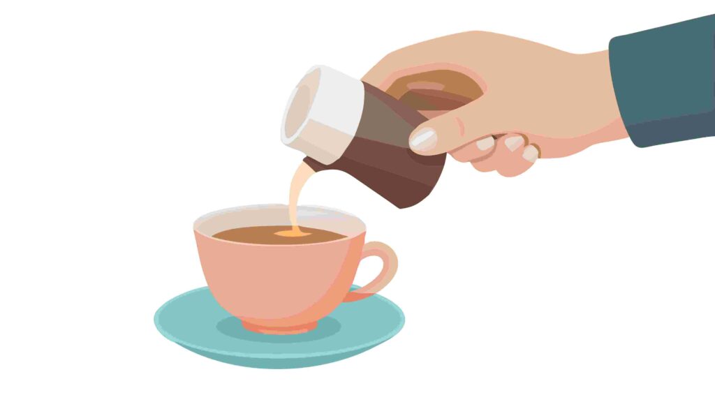 Brewing Hot Coffee in a Pink Ceramic Cup, vector design Generative AI