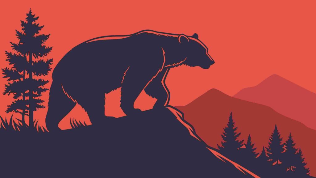 Dramatic Forest Landscape with Bird Silhouette, vector design Generative AI