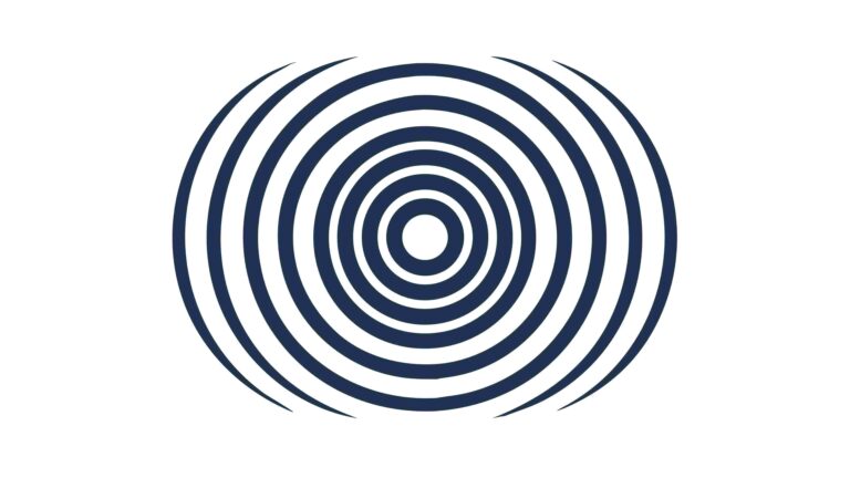 Black & White Concentric Circles, Abstract Sound Wave, vector design Generative AI