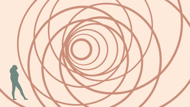 Abstract Hypnotic Spiral Design Element, vector design Generative AI