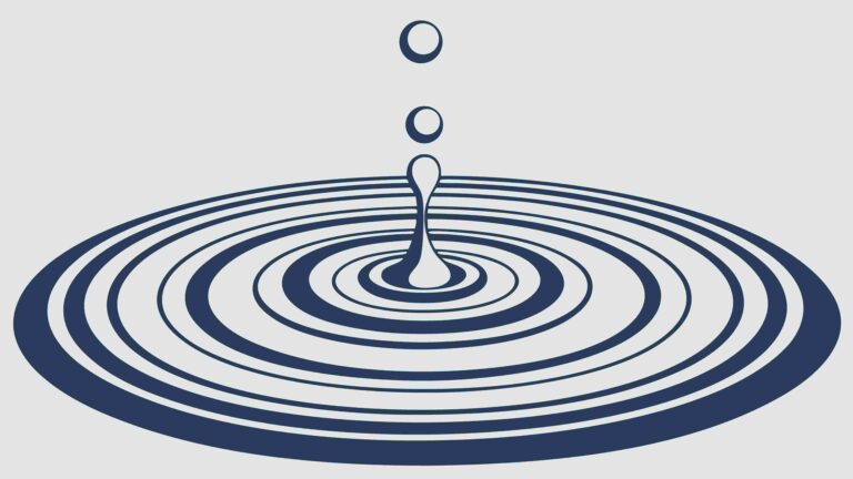 Water Ripples from a Dropping Object, vector design Generative AI
