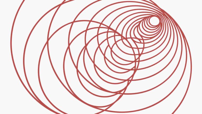 Hypnotic Red Concentric Spiral Abstract Art, vector design Generative AI
