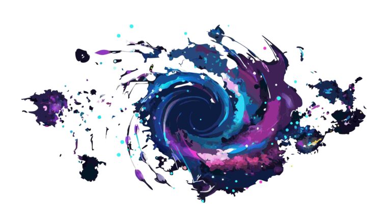 Abstract Splatter Nebula Cosmic Design, vector design Generative AI