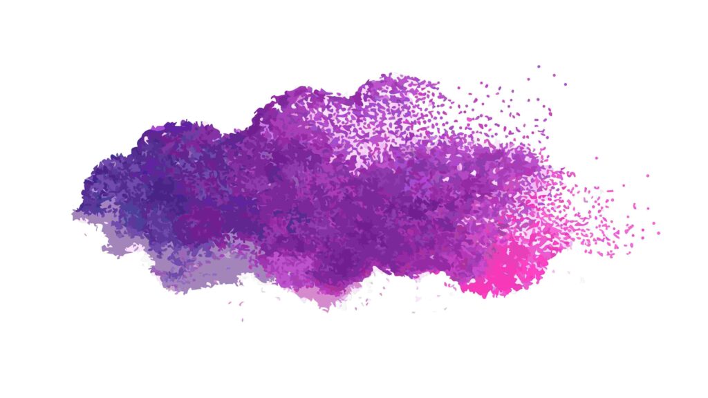 Dynamic Abstract Purple Paint Splatter, vector design Generative AI