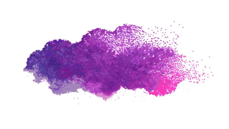Dynamic Abstract Purple Paint Splatter, vector design Generative AI