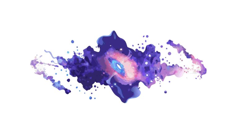 Explosive Abstract Nebula Paint Burst, vector design Generative AI