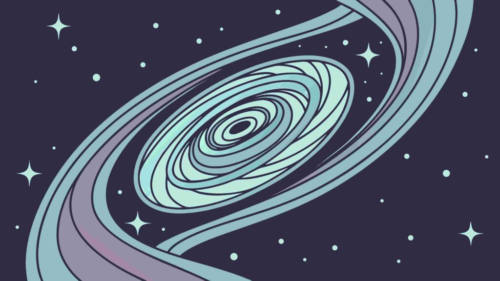 Elegant Abstract Galaxy Spiral Design, vector design Generative AI