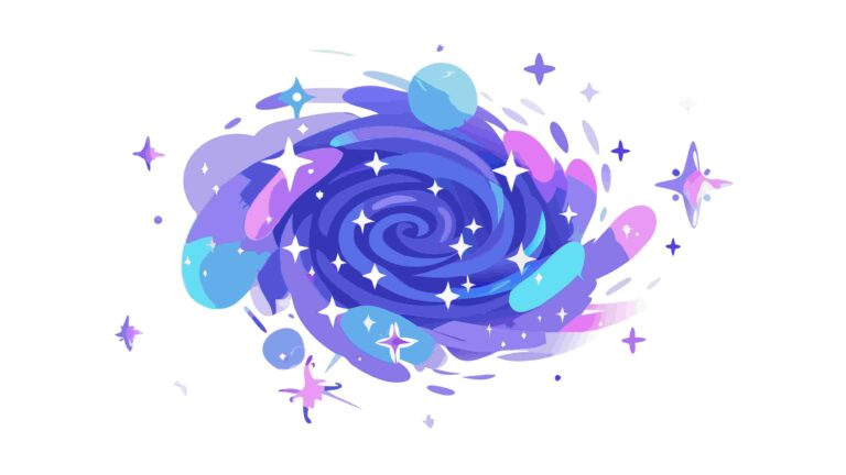 Vibrant Abstract Cosmic Explosion of Colors, vector design Generative AI