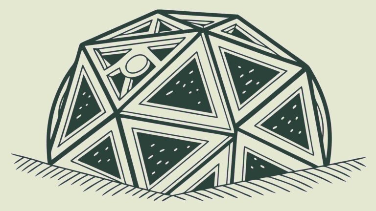 Geometric Dome Structure Architectural Design, vector design Generative AI