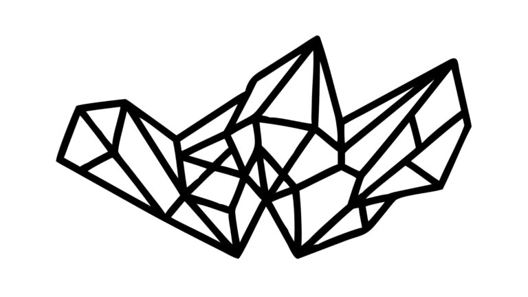 Abstract Geometric Crystal Shapes Design, vector design Generative AI