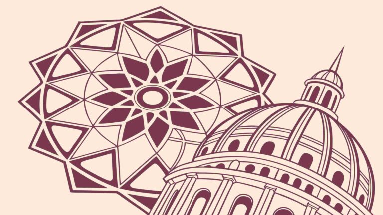 Ornate Dome Building with Intricate Mandala, vector design Generative AI