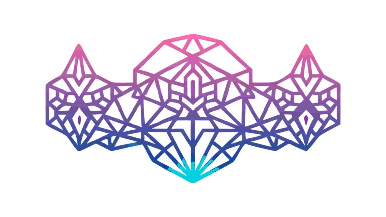Abstract Geometric Palace Architectural Design, vector design Generative AI