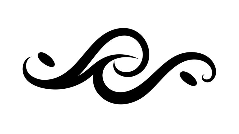 Bold Minimalist Swirl Decorative Element, vector design Generative AI