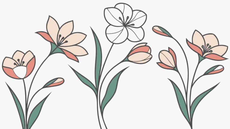 Delicate Wildflowers Botanical Illustration, vector design Generative AI