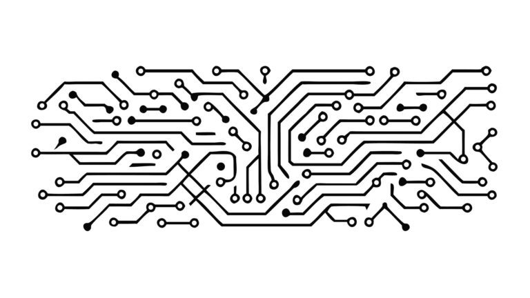 Detailed Electronic Circuit Diagram Layout, vector design Generative AI