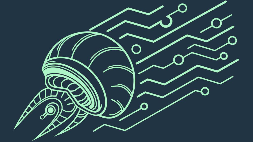 Futuristic Electronic Shell Technology, vector design Generative AI