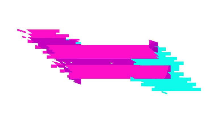 Abstract Glitch Art Banner with Neon Colors, vector design Generative AI