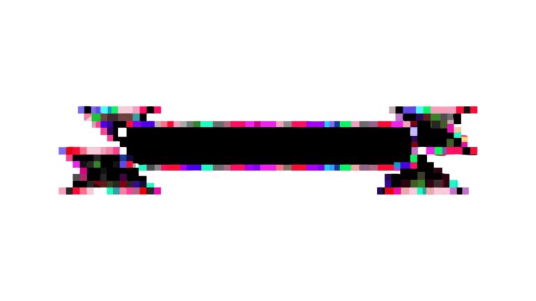 Futuristic Glitch Effect Horizontal Banner, vector design Generative AI