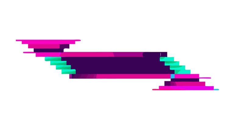 Abstract Glitch Art Horizontal Stripe Element, vector design Generative AI