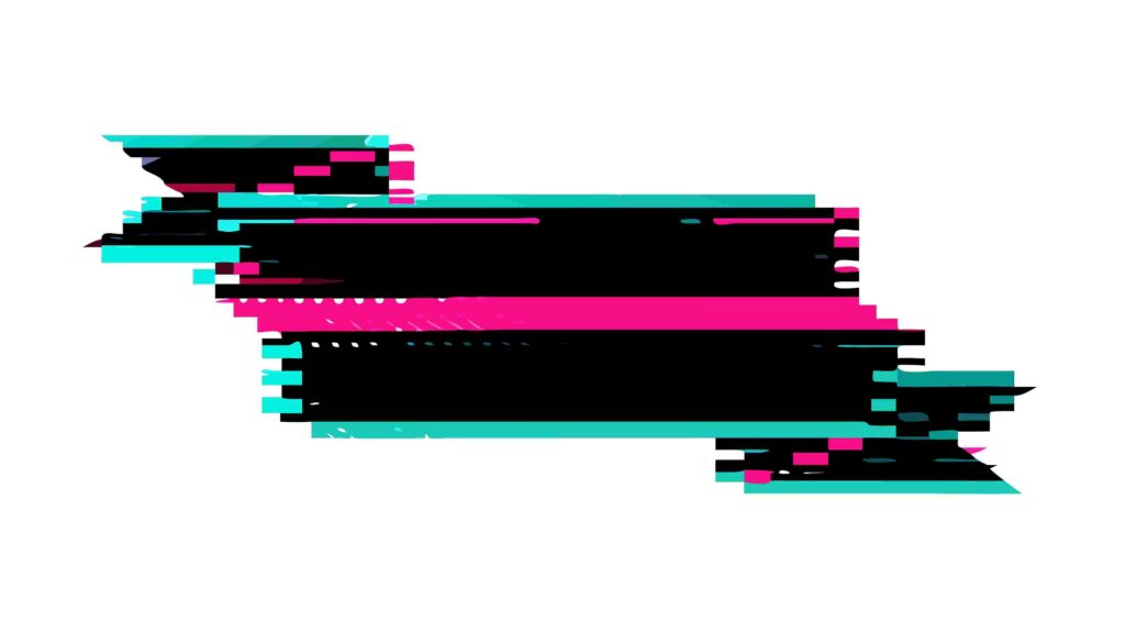 Abstract Glitch Effect Horizontal Element, vector design Generative AI