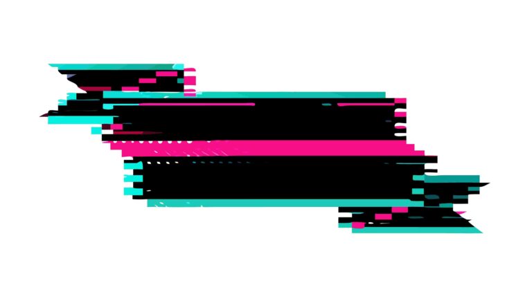Abstract Glitch Effect Horizontal Element, vector design Generative AI