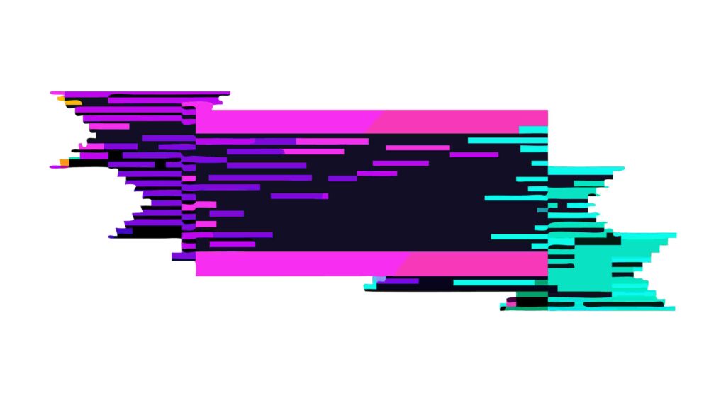 Futuristic Glitch Effect Digital Bar, vector design Generative AI