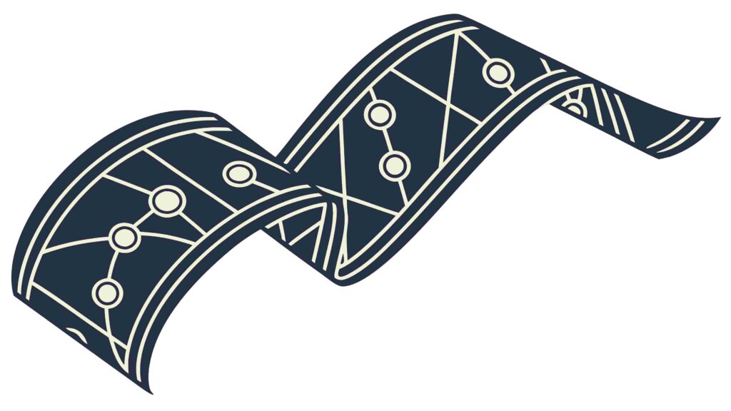 Data Flow on Textured Ribbon Design, vector design Generative AI