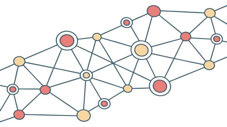 Abstract Interconnected Network Grid, vector design Generative AI