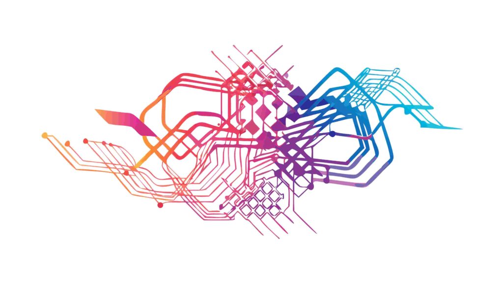 Abstract Intersecting Geometric Lines, vector design Generative AI