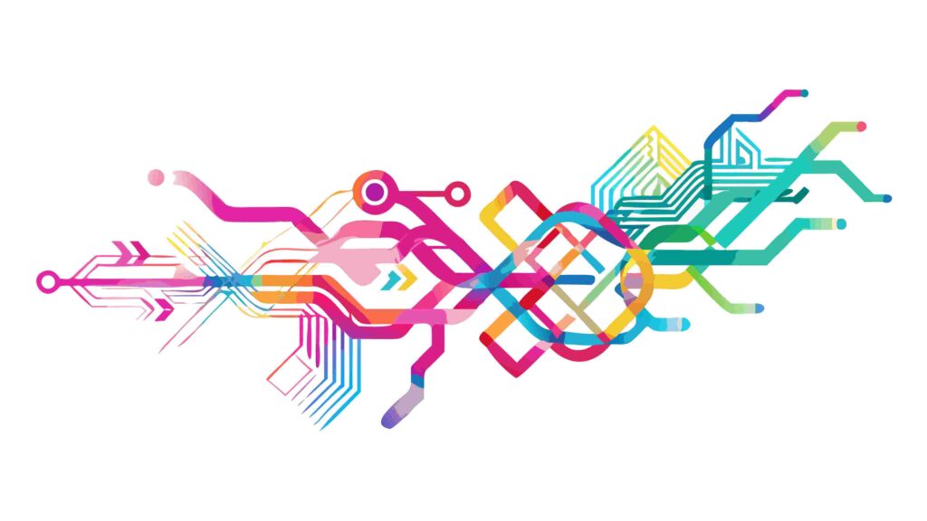 Abstract Digital Stream & Data Flow Design, vector design Generative AI