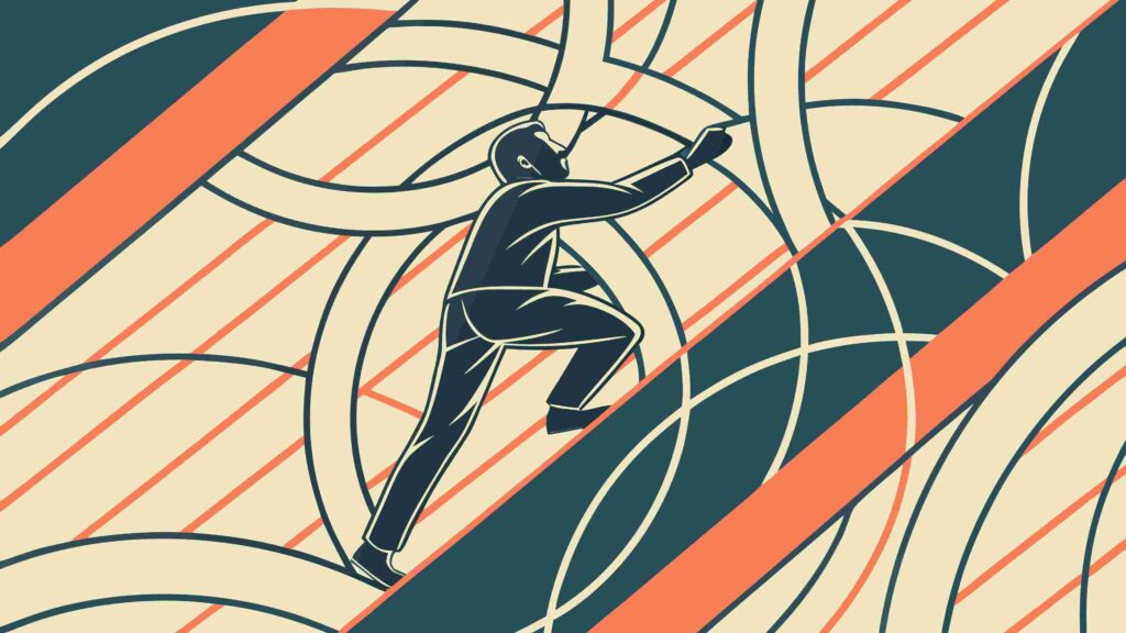 Dynamic Martial Arts Practitioner Abstract Vector, vector design Generative AI