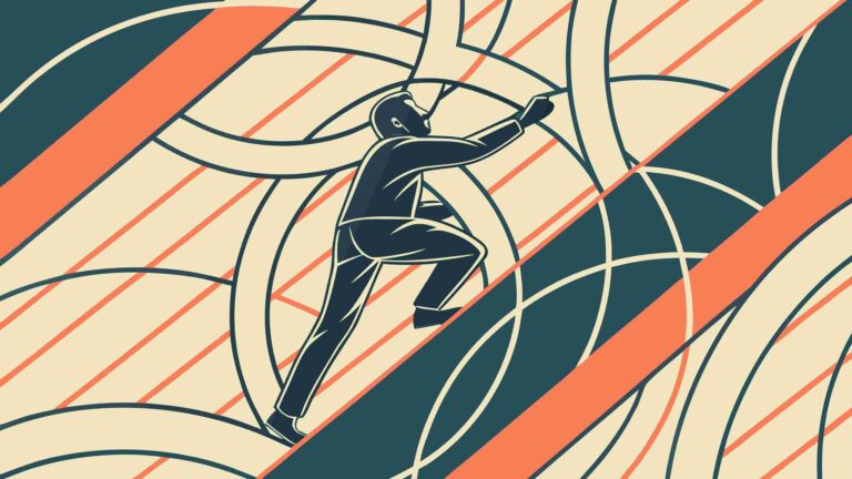 Dynamic Martial Arts Practitioner Abstract Vector, vector design Generative AI