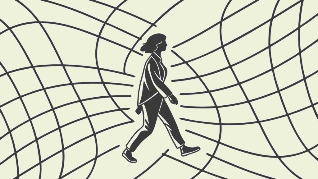 Dynamic Runner Silhouette on Abstract Background, vector design Generative AI