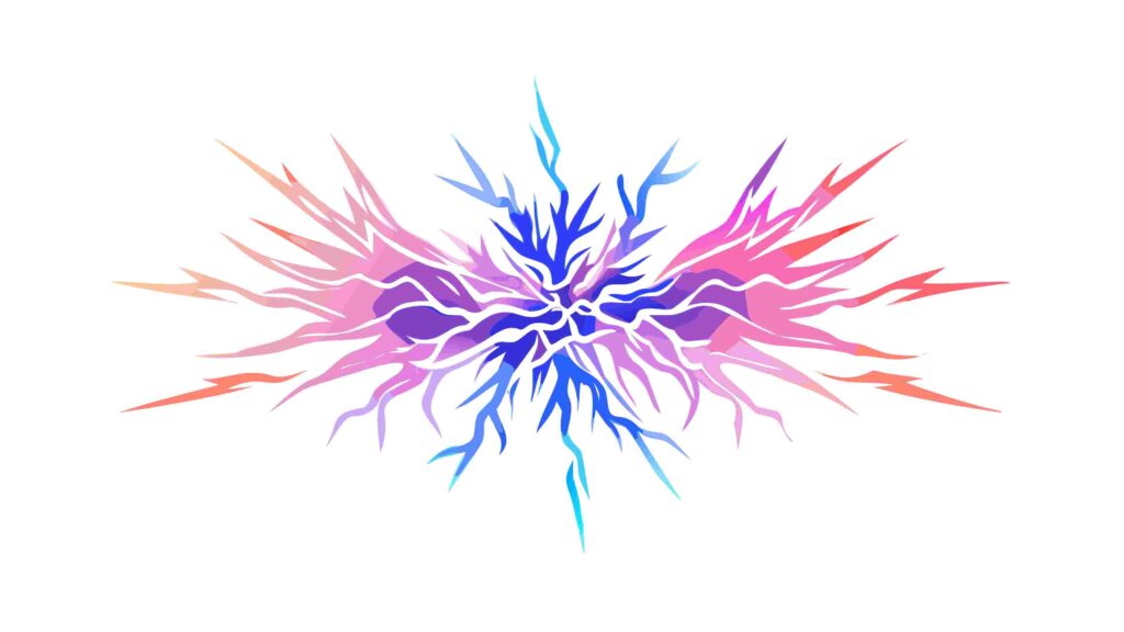 Abstract Crystal Burst with Colorful Radiance Vector, vector design Generative AI