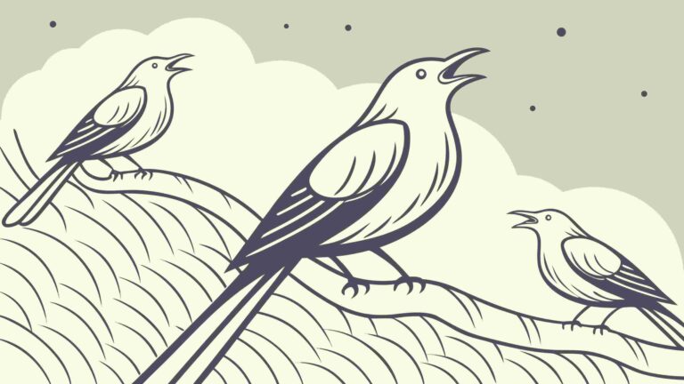 Elegant Birds on Branch Line Art Vector Illustration, vector design Generative AI